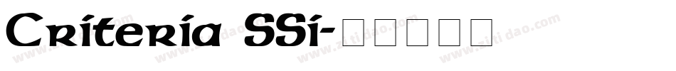 Criteria SSi字体转换
